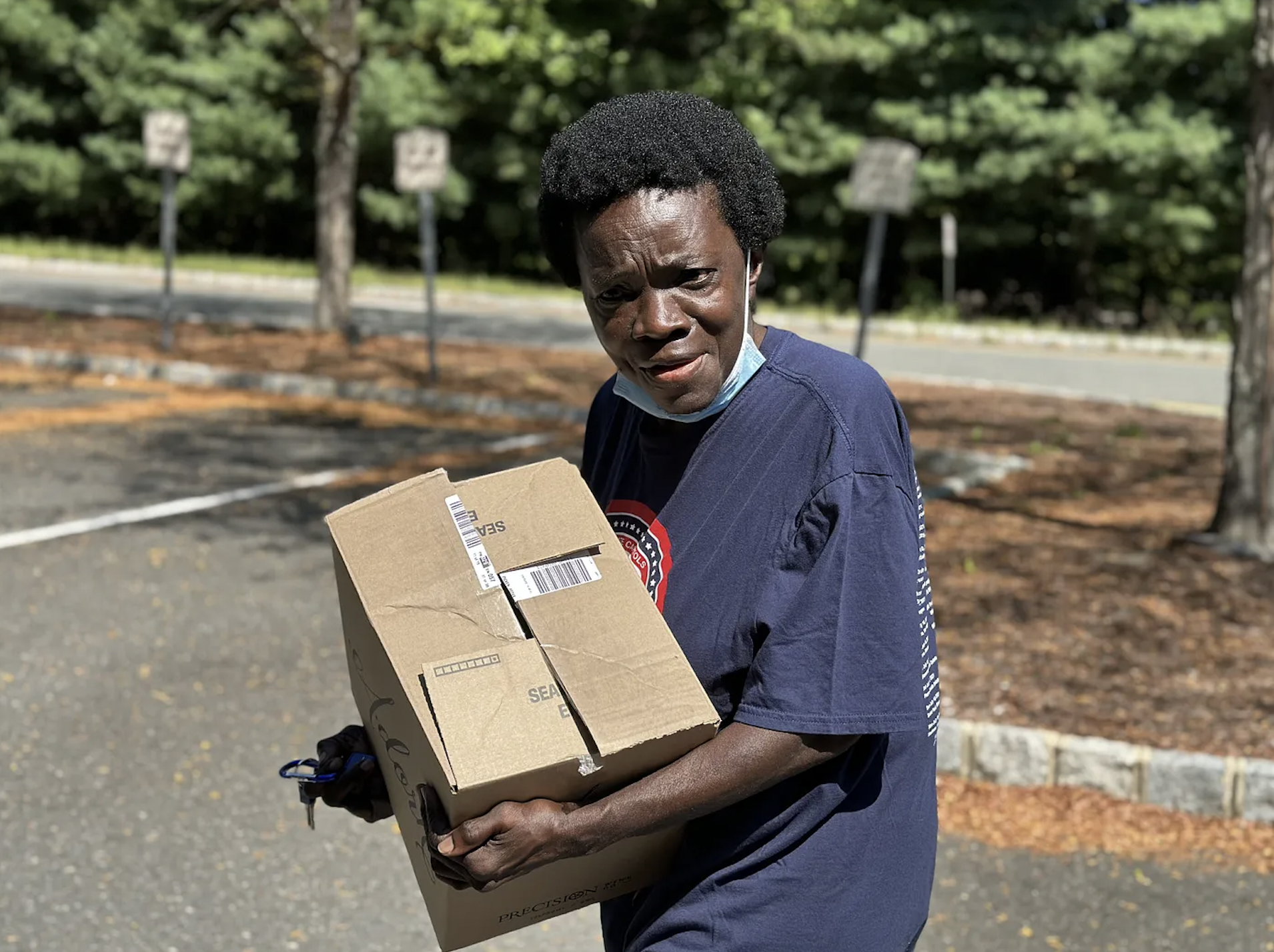 Ethel Terkings, an employee at Princeton Care Center for 30 years, collects her belongings on Sept. 3, 2023. (Credit: Oishika Neogi)
