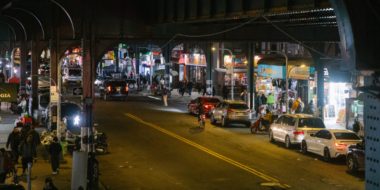 Roosevelt Avenue, covered by the 7 train, connects the diverse communities of Jackson Heights and nearby Corona. (Credit: Carla Samon Ros)
