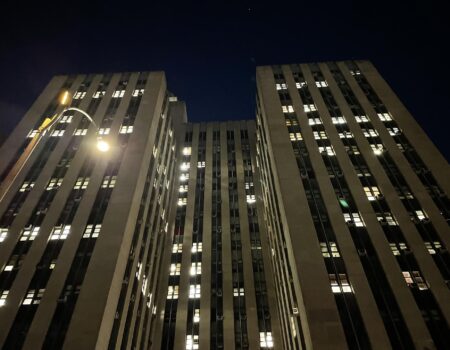 The Manhattan Criminal Courthouse captured in the evening. (Credit: Tara Hirszel)