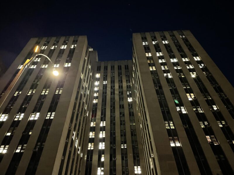 The Manhattan Criminal Courthouse captured in the evening. (Credit: Tara Hirszel)