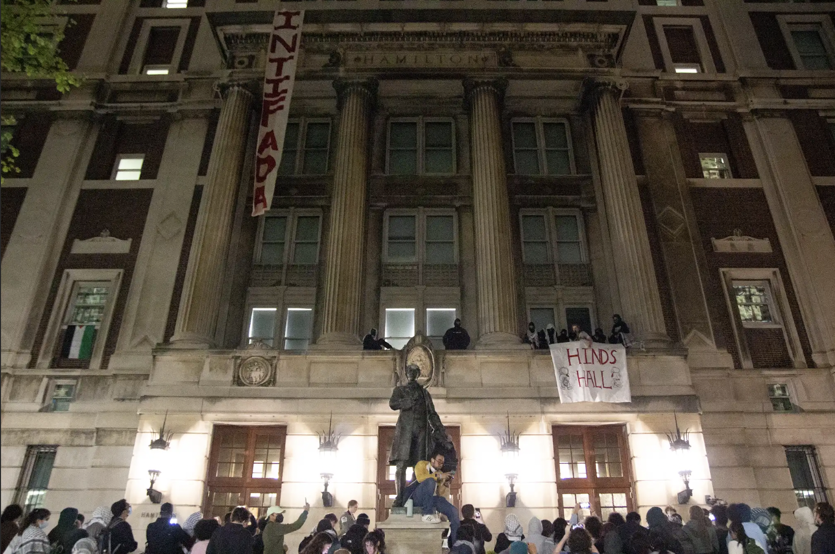 Student protestors occupied Hamilton Hall.(Credit: Indy Scholtens)