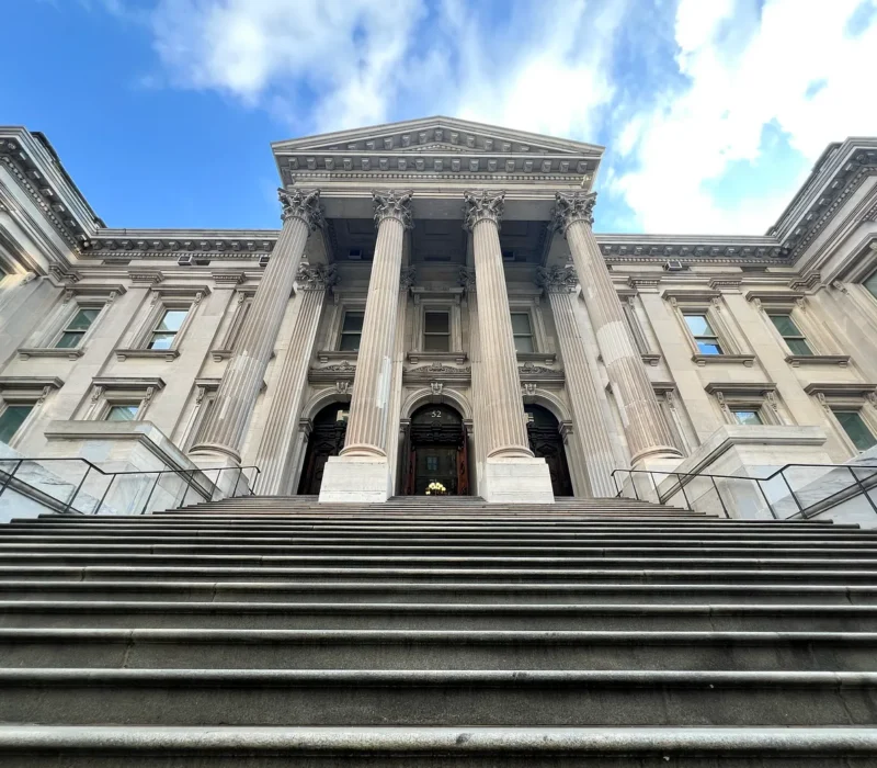 The entrance to Tweed Courthouse, the New York City Department of Education headquarters. (Credit: Jessica Shuran Yu)