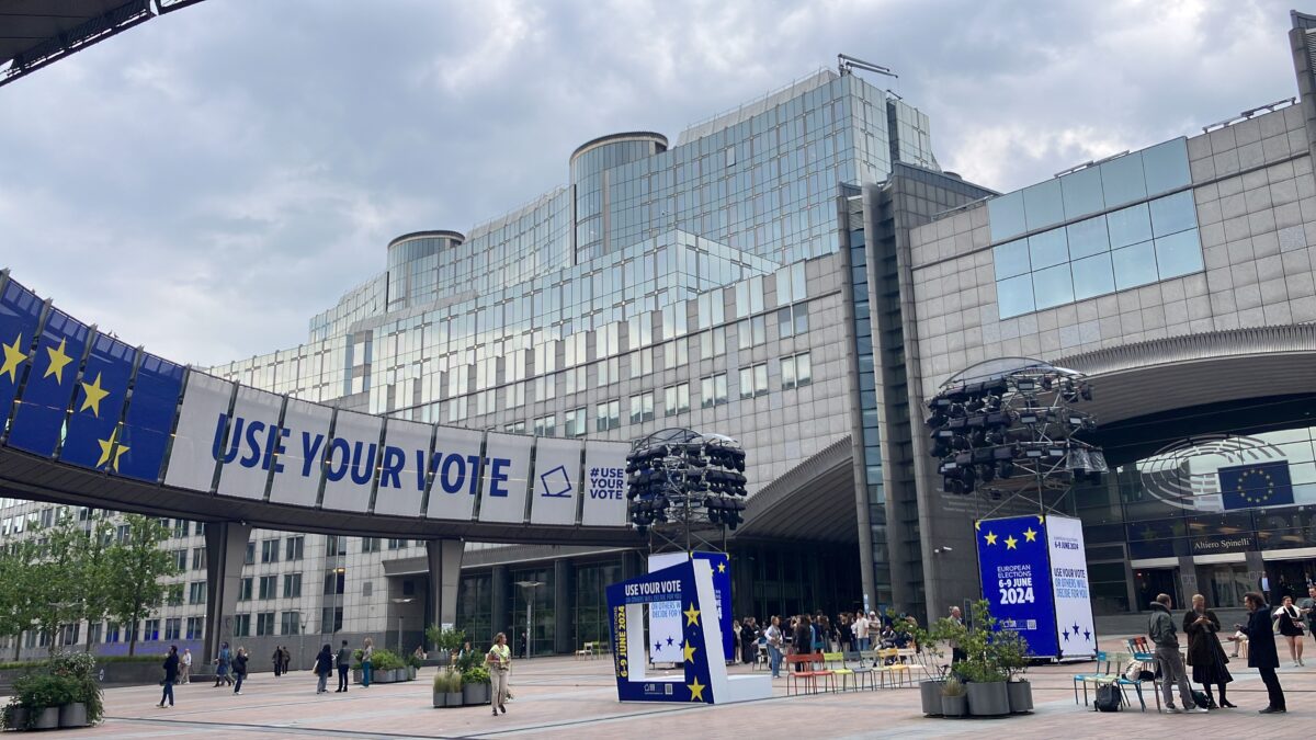 The EU Parliament during the EU elections in June. (Credit: Michele Calamaio)