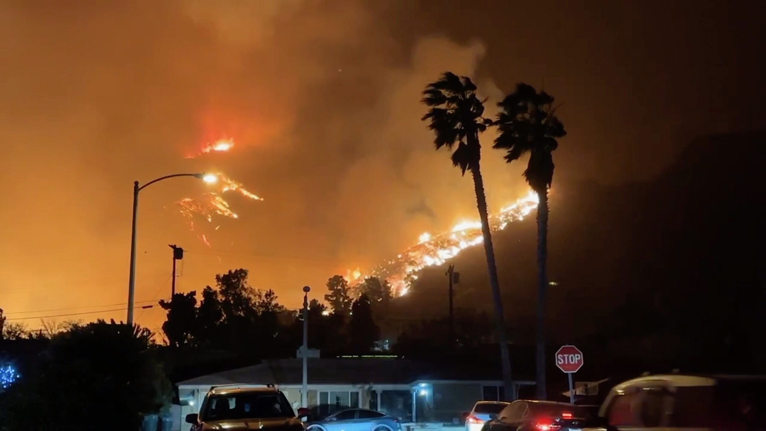 A view of one of the Los Angeles wildfires. (Courtesy: Simon Li)