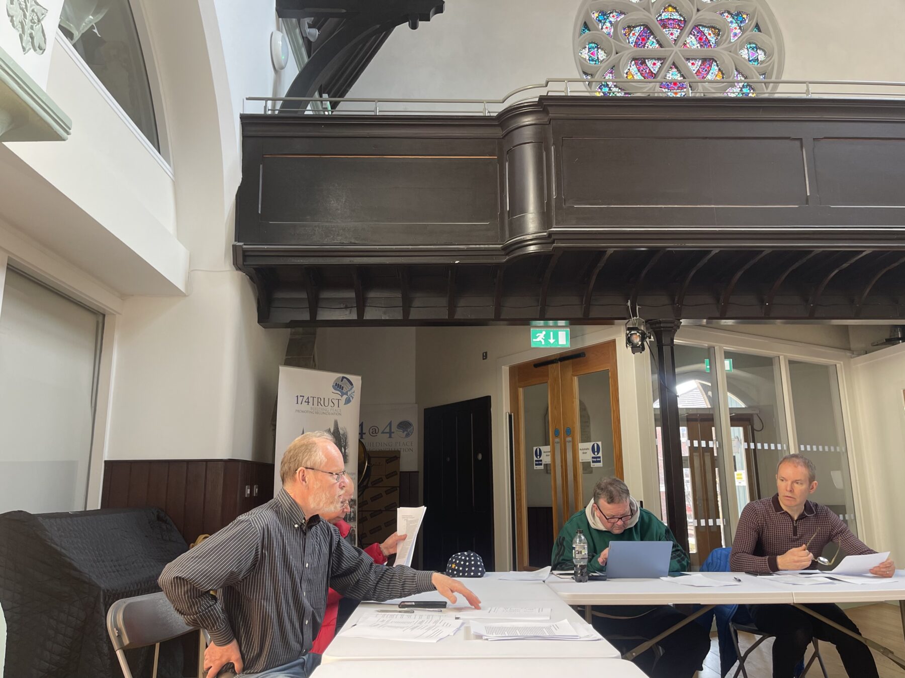 Edwin Graham (left) with members of The Northern Ireland Interfaith Forum. (Credit: Liza Monasebian)