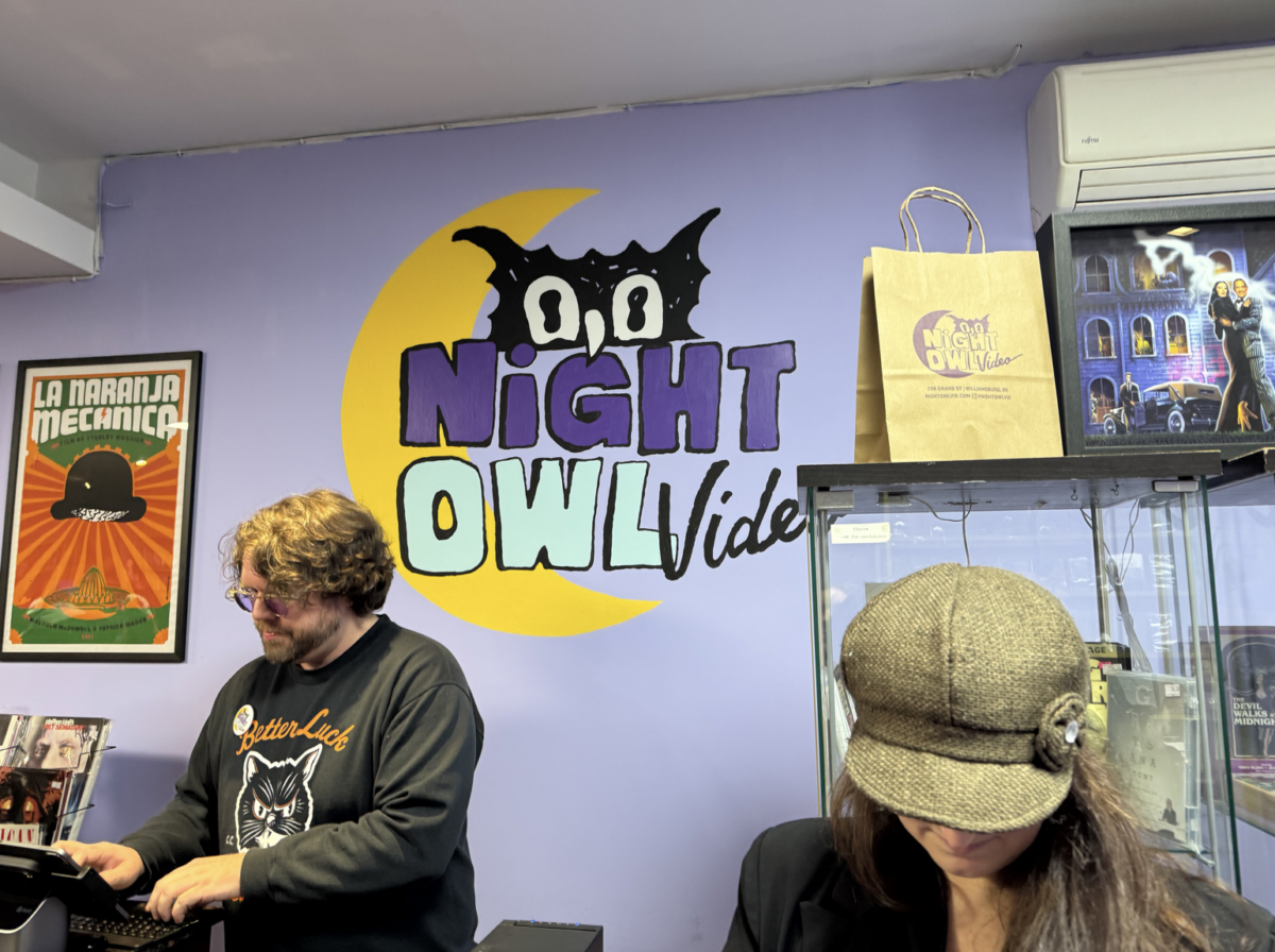 Co-owners of Night Owl Video Aaron Hamel and Jess Mills. (Credit: Dana Binfet)