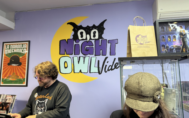 Co-owners of Night Owl Video Aaron Hamel and Jess Mills. (Credit: Dana Binfet)