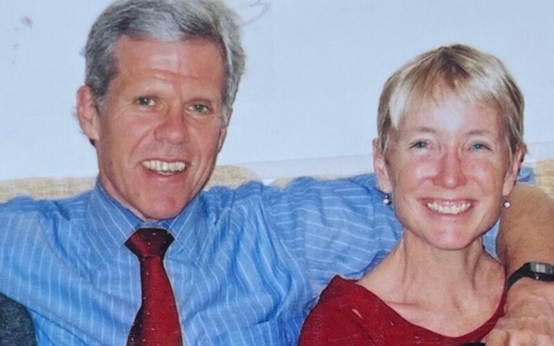 A photograph from the memorial of Mary Beth Kelly's husband, Carl Henry Nacht. (Credit: Mark Beth Kelly)