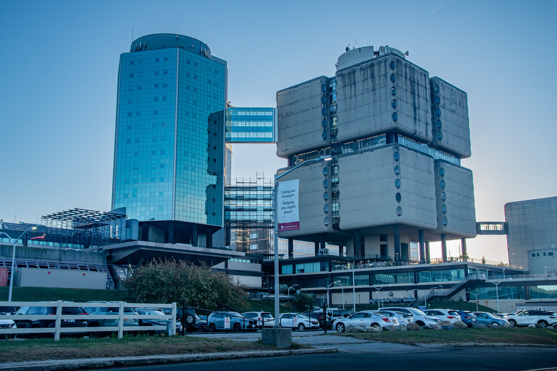 Outside of Stony Brook University Hospital. (Courtesy: George Caratzas)