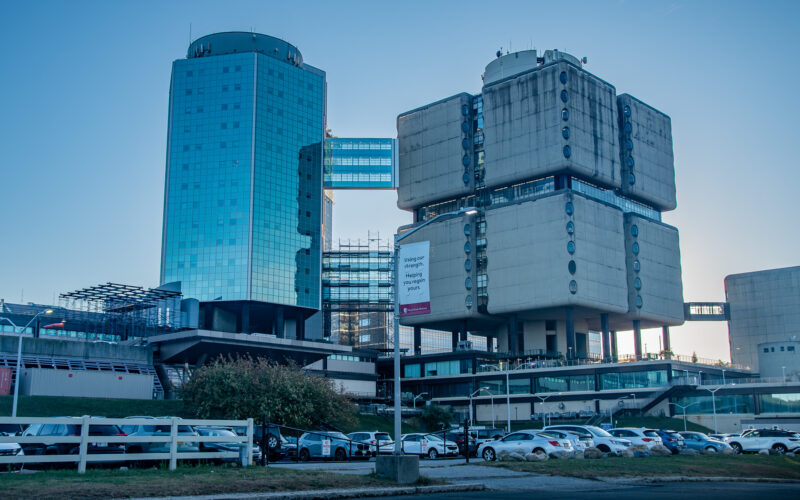 Outside of Stony Brook University Hospital. (Courtesy: George Caratzas)