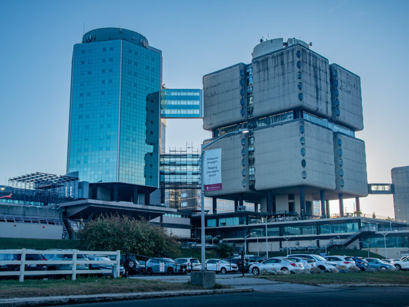 Outside of Stony Brook University Hospital. (Courtesy: George Caratzas)