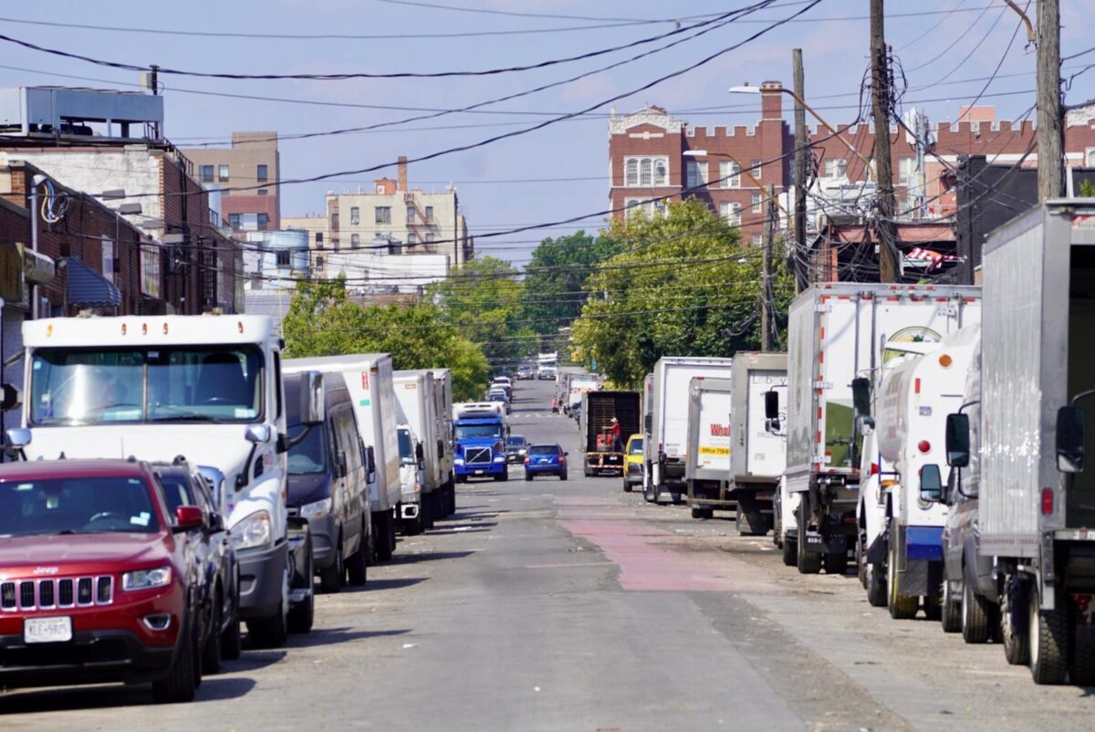 Hunts Point is lined with trucks. (Credit: Sacha Shaw)