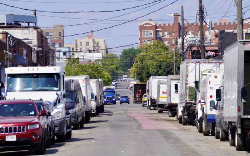 Hunts Point is lined with trucks. (Credit: Sacha Shaw)