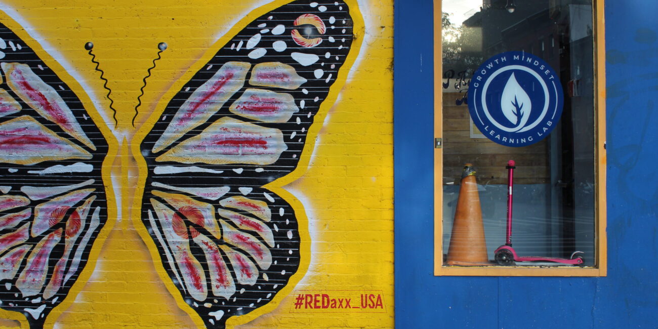 The exterior of Growth Mindset Learning Lab in Fort Greene, where nearly all families depend on city and state vouchers to manage the cost of childcare. (Credit: Allie Moustakis)