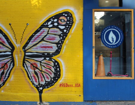 The exterior of Growth Mindset Learning Lab in Fort Greene, where nearly all families depend on city and state vouchers to manage the cost of childcare. (Credit: Allie Moustakis)
