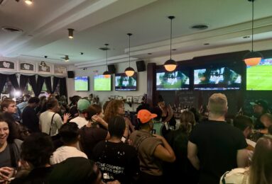 Wilka's Sports Bar has carved out a niche: women's sports. (Credit: Rachel Zhong)