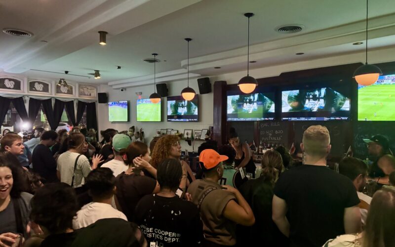 Wilka's Sports Bar has carved out a niche: women's sports. (Credit: Rachel Zhong)