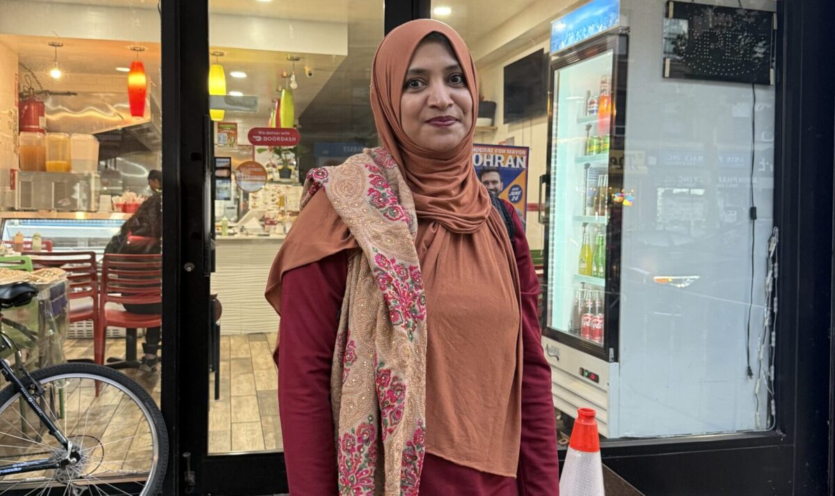 Mary Jobaida on 36th Avenue in Astoria, Queens. (Credit: Dalya Turunç)