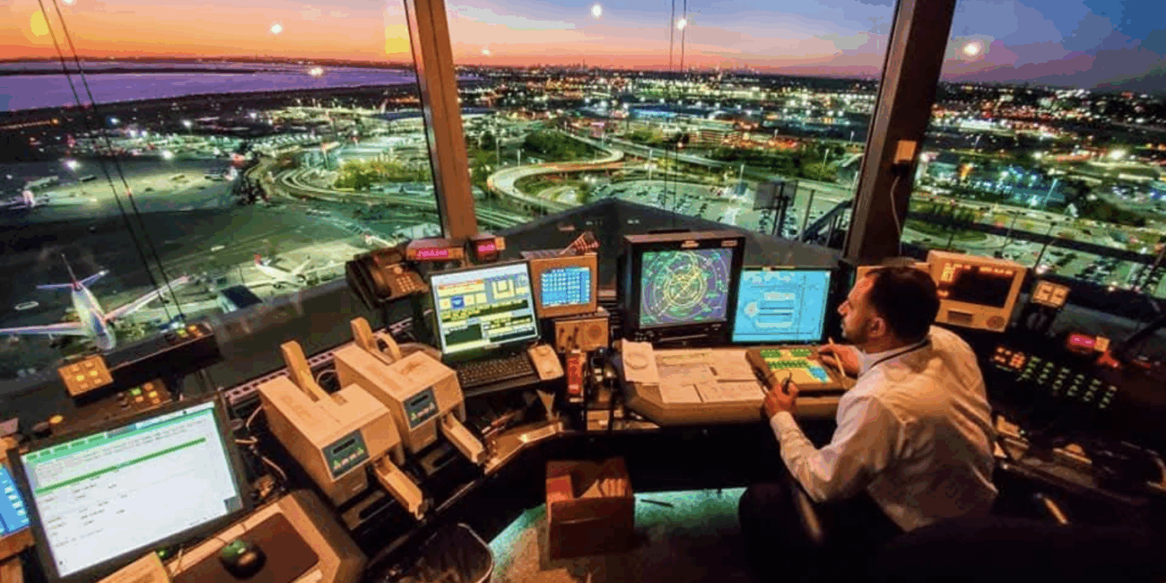 Obeid in JFK’s air traffic control tower. (Courtesy: Yahay Obeid)