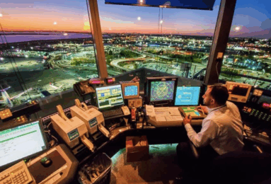 Obeid in JFK’s air traffic control tower. (Courtesy: Yahay Obeid)
