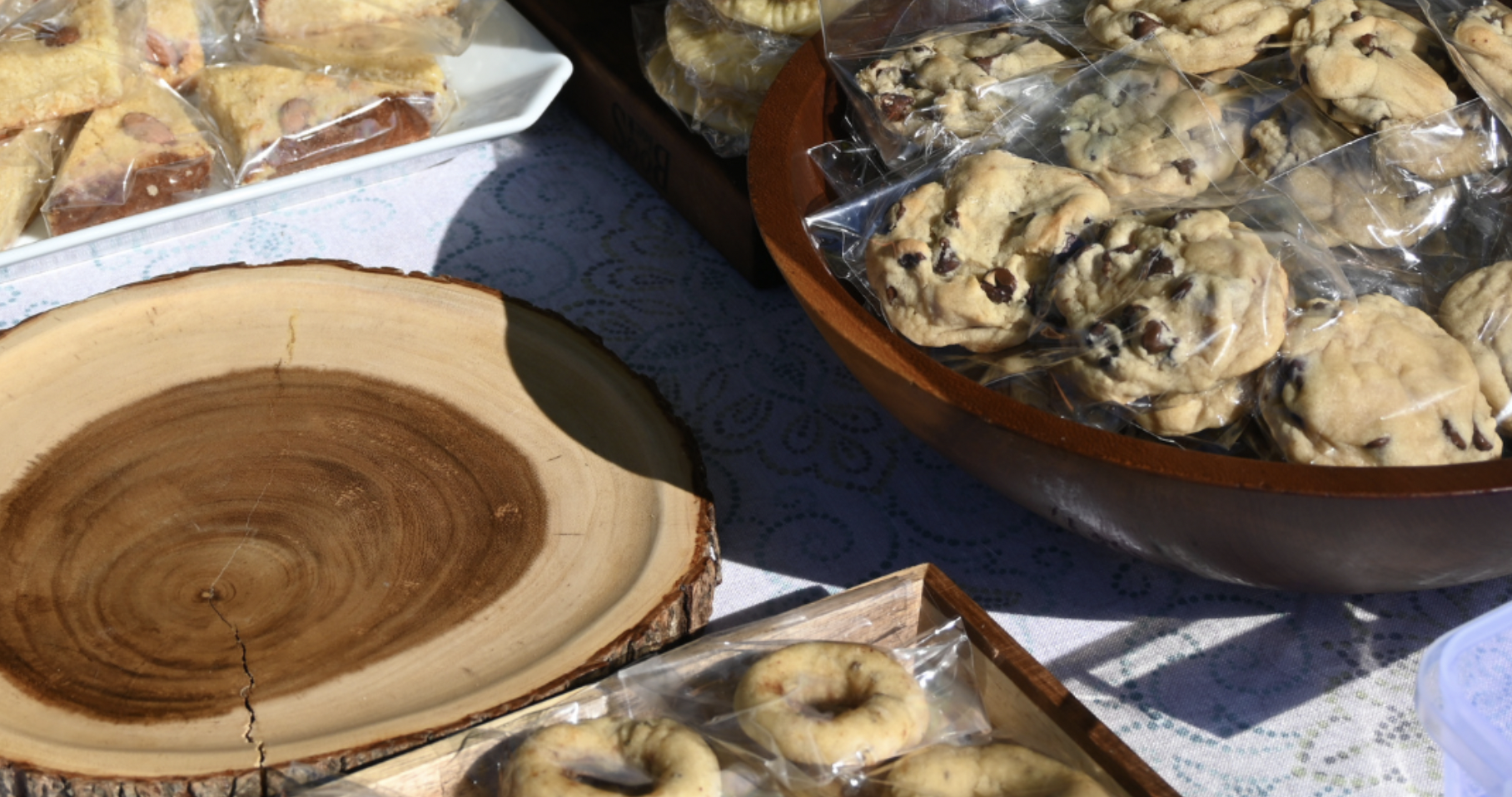 A selection of sweets on Maud’s table at the Inwood Farmers Market. (Credit: Hope Zhu)