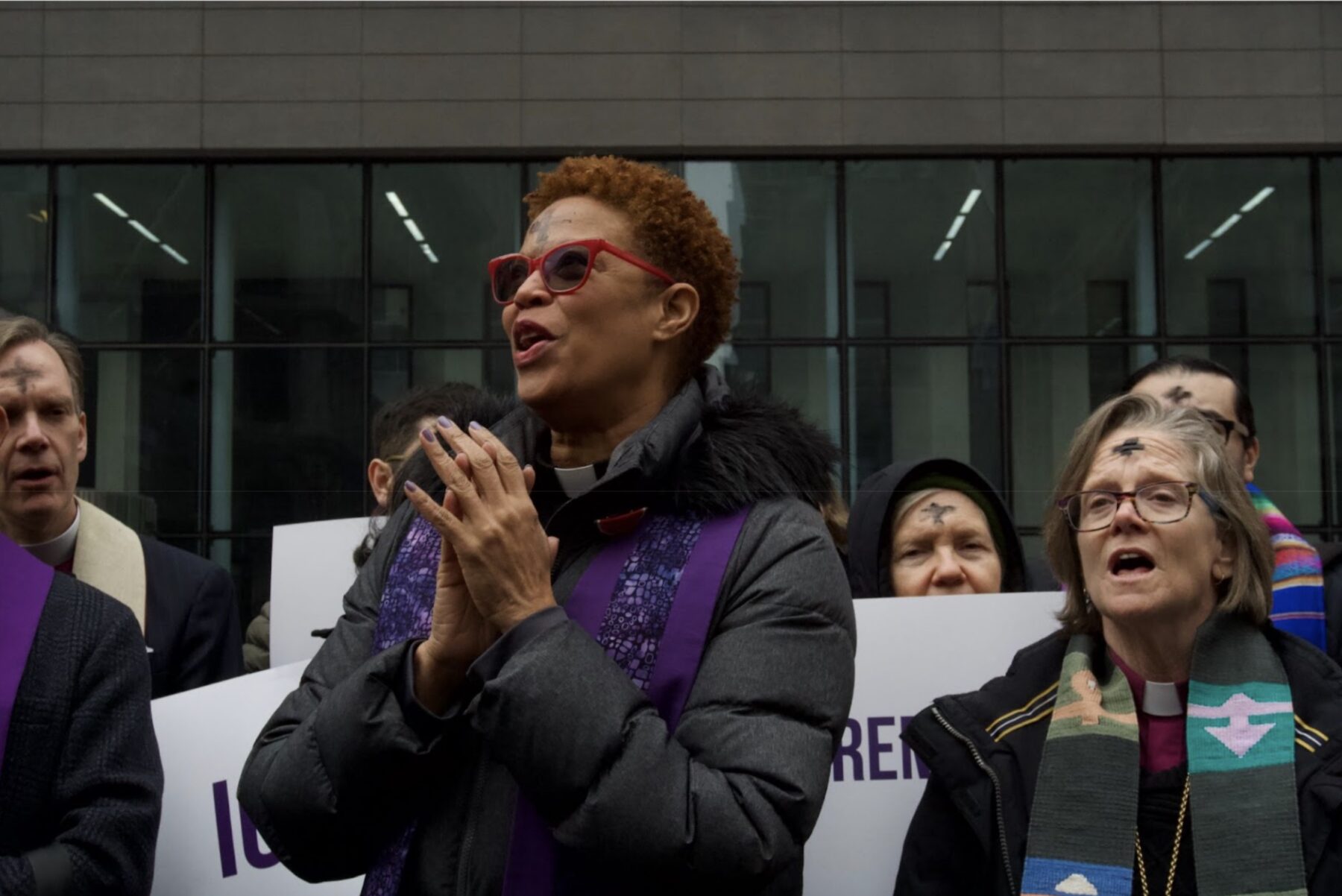 The Rev. Adrienne Thorne at the “Reclaim Your Faith” march. (Credit: Sidney Kuri Poor)