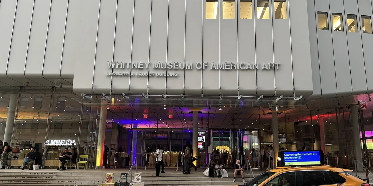 The front of the Whitney Museum of American Art on Oct. 2, 2026. (Credit: Satvik Shubham)