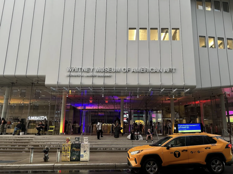 The front of the Whitney Museum of American Art on Oct. 2, 2026. (Credit: Satvik Shubham)