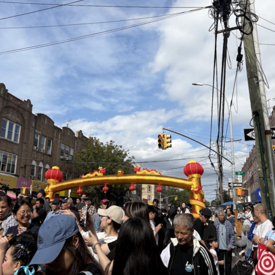Attendees mill about at the Brooklyn Mid-Autumn Festival. (Credit: Nina Auslander-Padgham)