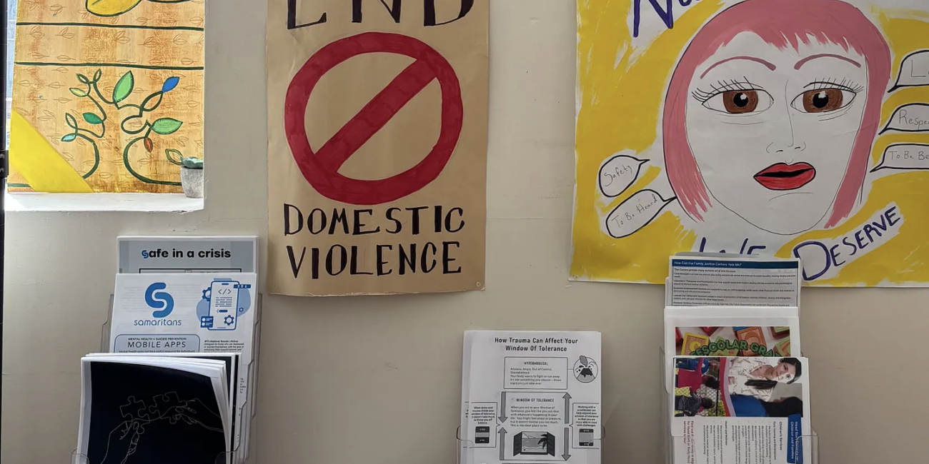 Flyers and advocacy materials at North Brooklyn Coalition’s office. (Courtesy: Leana Pardo, North Brooklyn Coalition)