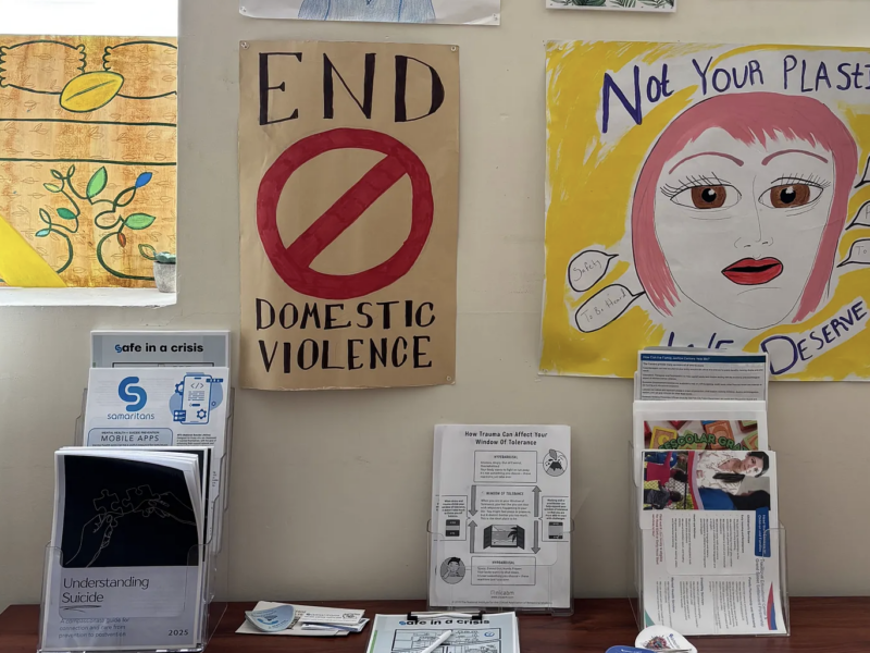 Flyers and advocacy materials at North Brooklyn Coalition’s office. (Courtesy: Leana Pardo, North Brooklyn Coalition)