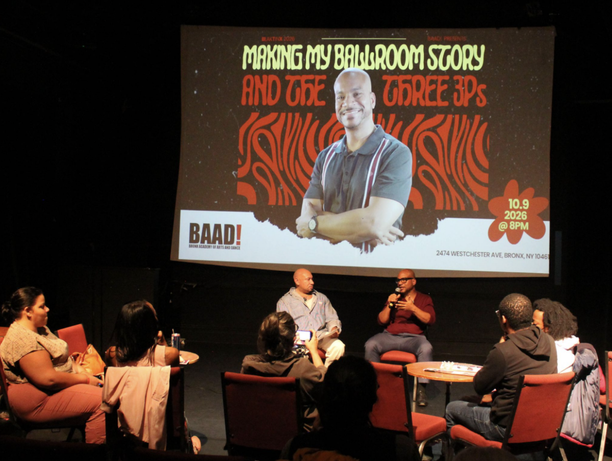 Director Felix Rodriguez in conversation with Calixto Chinchilla” Bronx Academy of Arts and Dance, Bronx, NYC Oct. 9. (Credit: Samantha Marshall)
