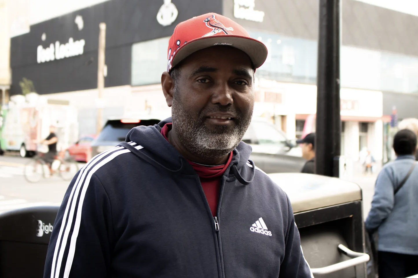 Melvin Jiménez Solano, a Dominican immigrant, has sold toiletries on Fordham Road in the Bronx for 10 years. (Credit: Nicole Williams) Quezada 